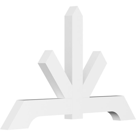Ekena Millwork Vanguard Architectural Grade PVC Gable Bracket, 72"W x 45"H x 4"D x 6"F, 15/12 Pitch GBP072X45X0406VAN00